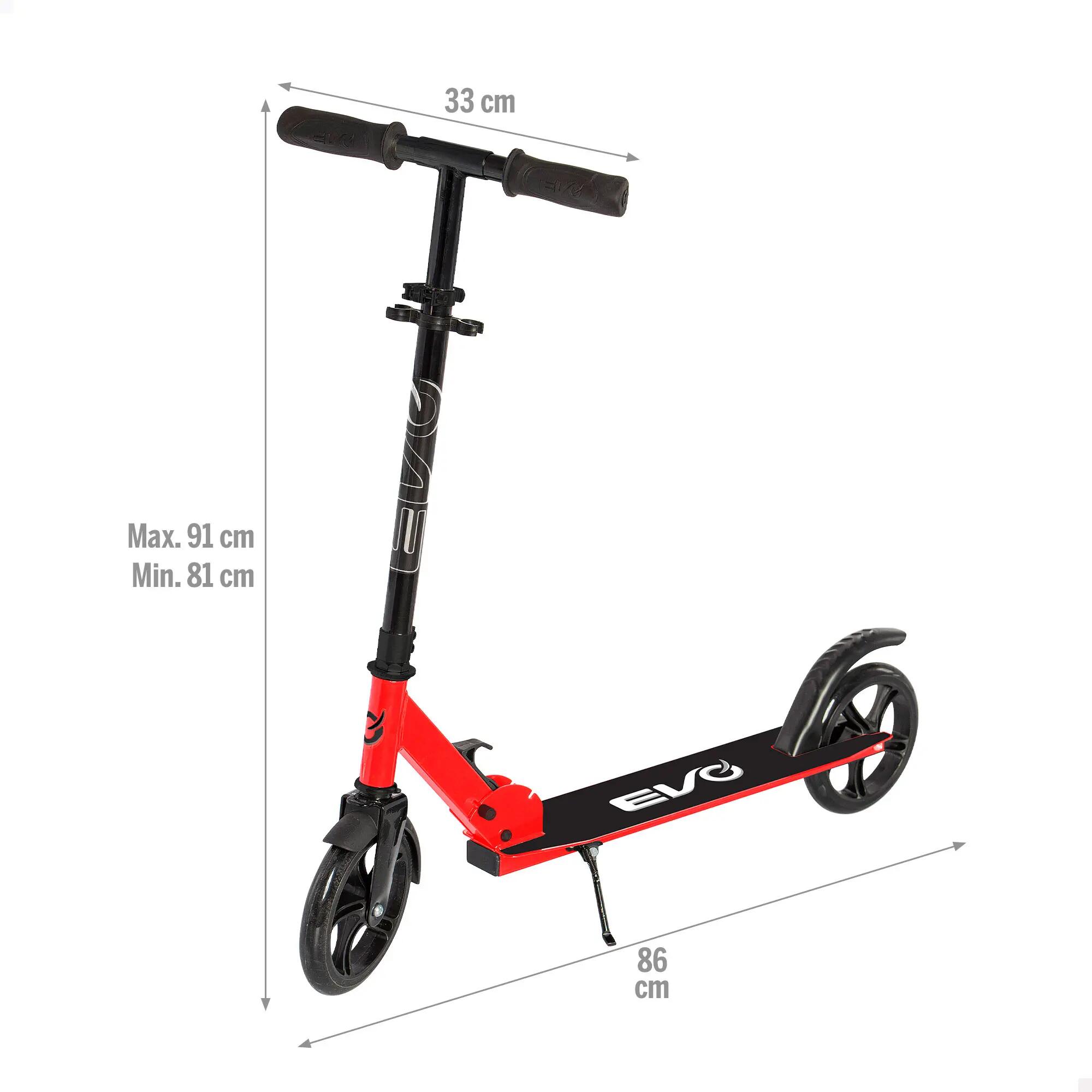 Patinete dobrável vermelho +8 anos EVO 4/7