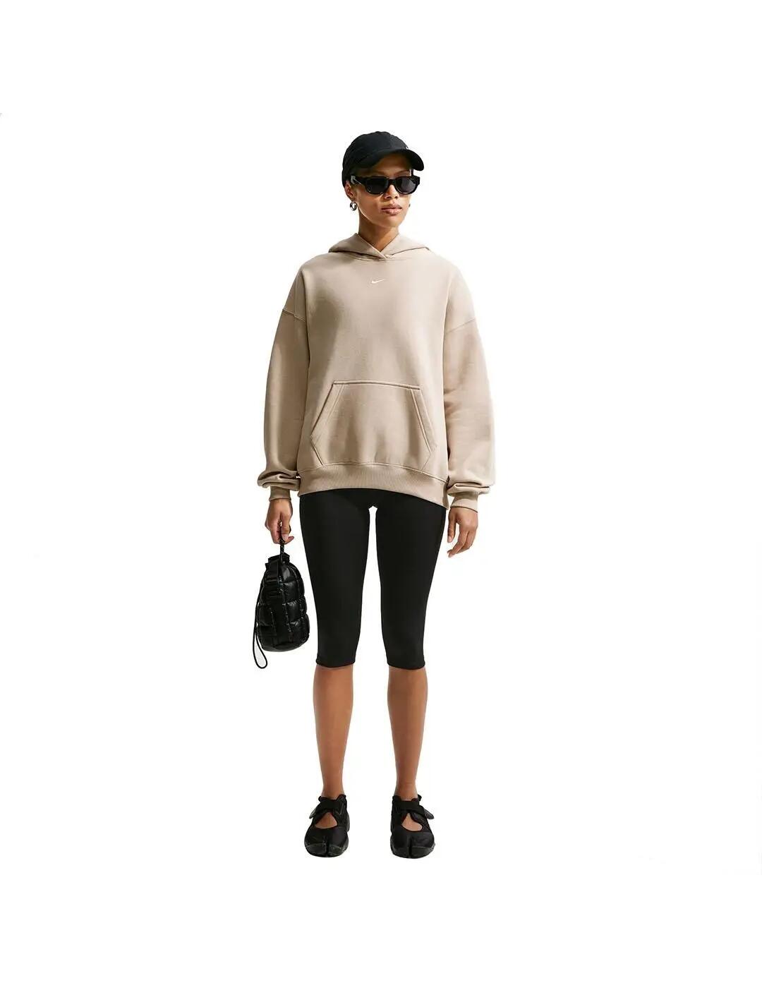 Sudaderas jerseys polares para Mujer Nike Studio fleece Beige 4/5