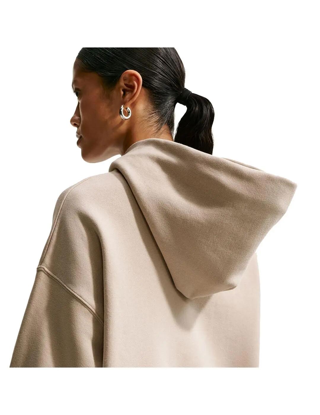 Sudaderas jerseys polares para Mujer Nike Studio fleece Beige 2/5