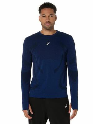 Hardloopshirt - volwassene - naadloos - marineblauw