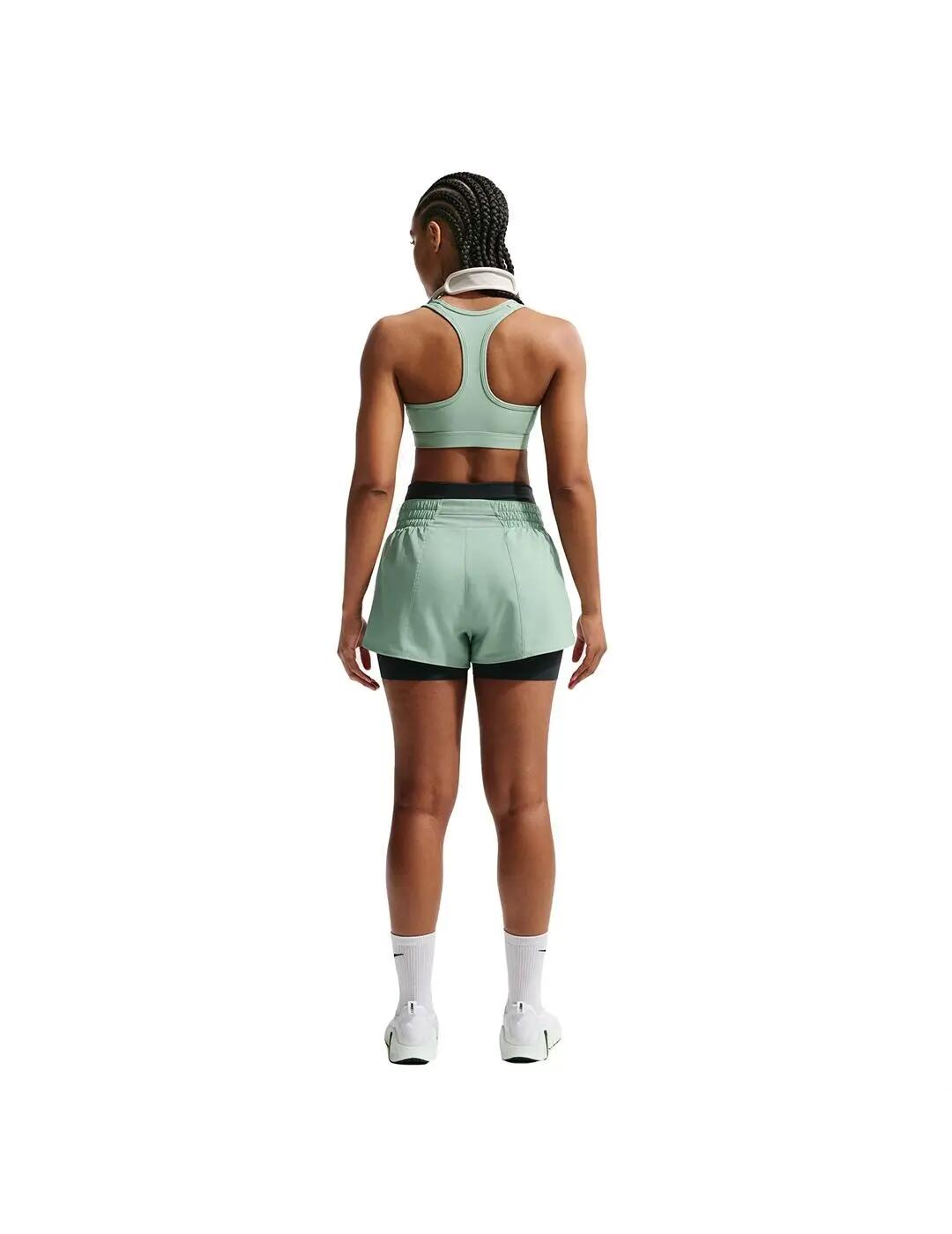 Top para Mulher Nike Swoosh Verde. 5/5