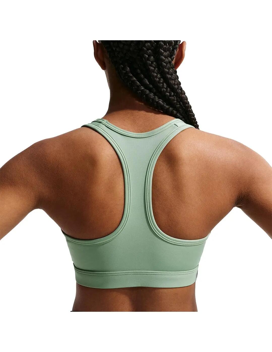 Top para Mulher Nike Swoosh Verde. 2/5