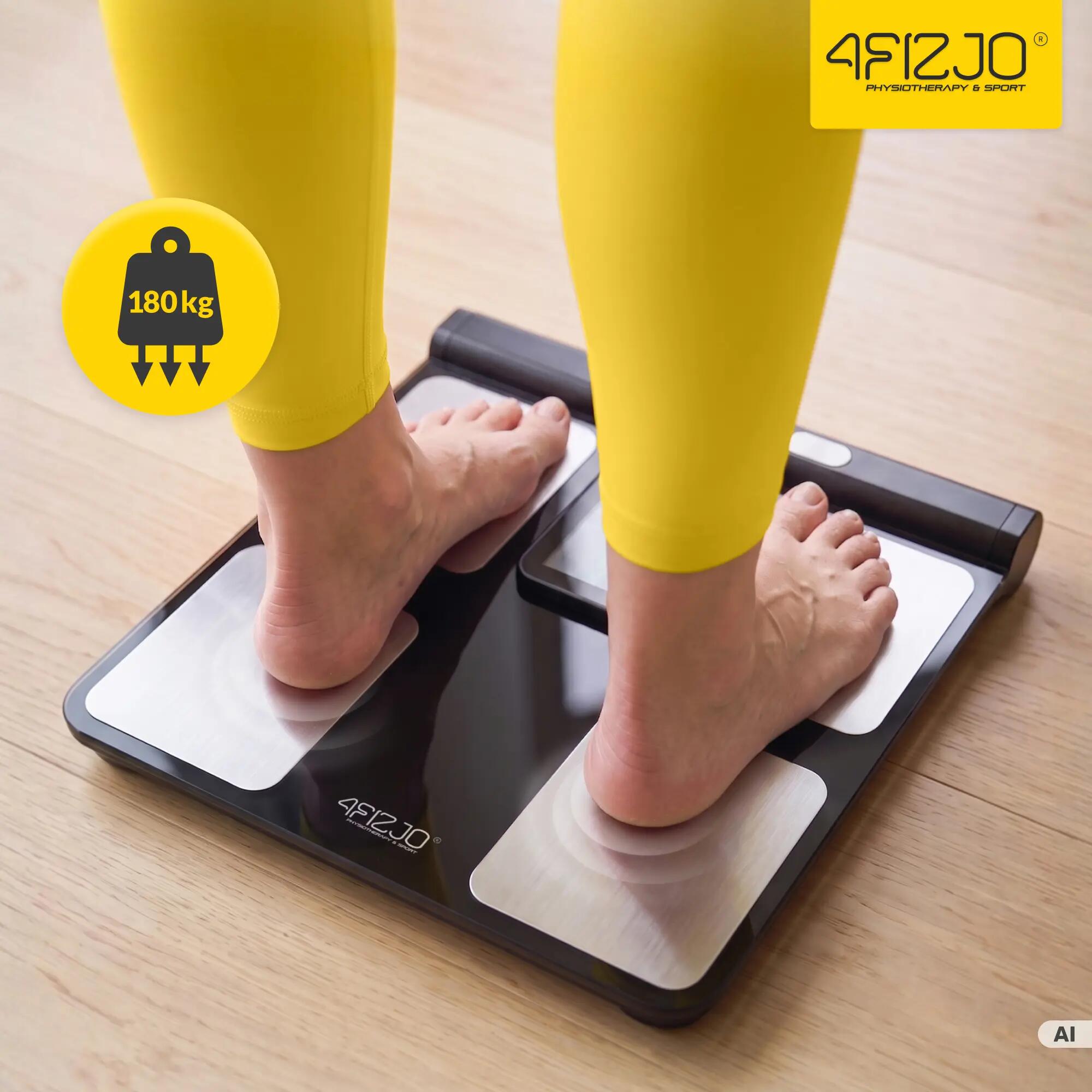 Waga łazienkowa z analizą składu ciała BodyVision inteligentna szklana 4FIZJO 8/14