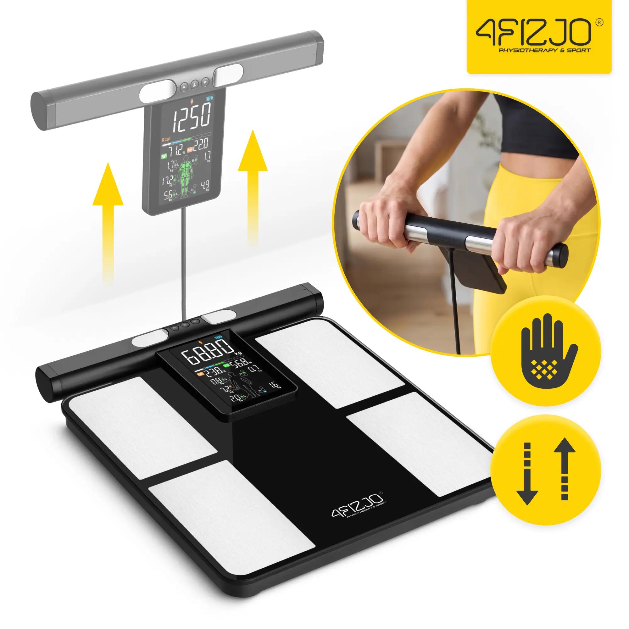 Waga łazienkowa z analizą składu ciała BodyVision inteligentna szklana 4FIZJO 10/14