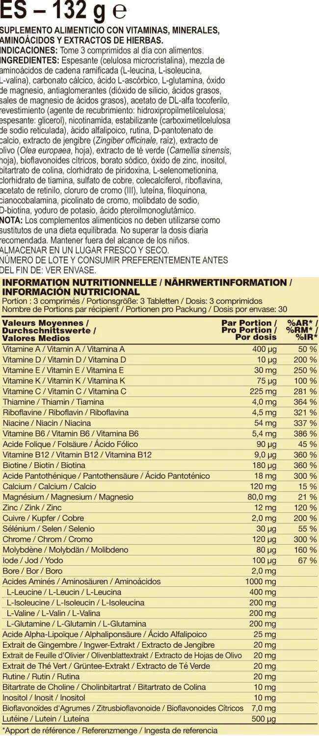 Opti-Men Optimum Nutrition 180 gélules multivitamines antioxydants 6/6