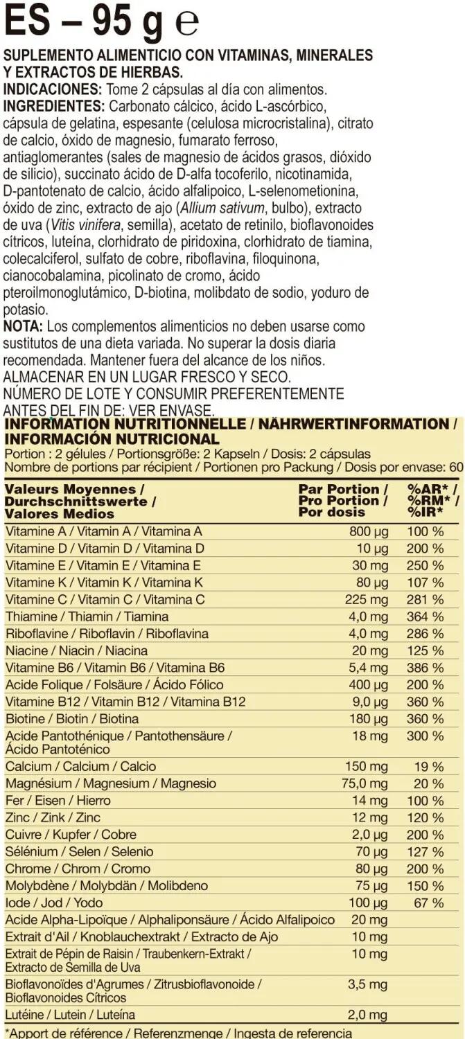 Opti-Women Women's Vitamins 120 Capsules 100 g Calcium Magnesium 6/6
