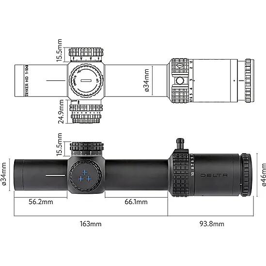 Richtkijker Delta Optical Stryker HD 1-10x28 FFP 0.1 MRAD (SDOG-1) 4/7