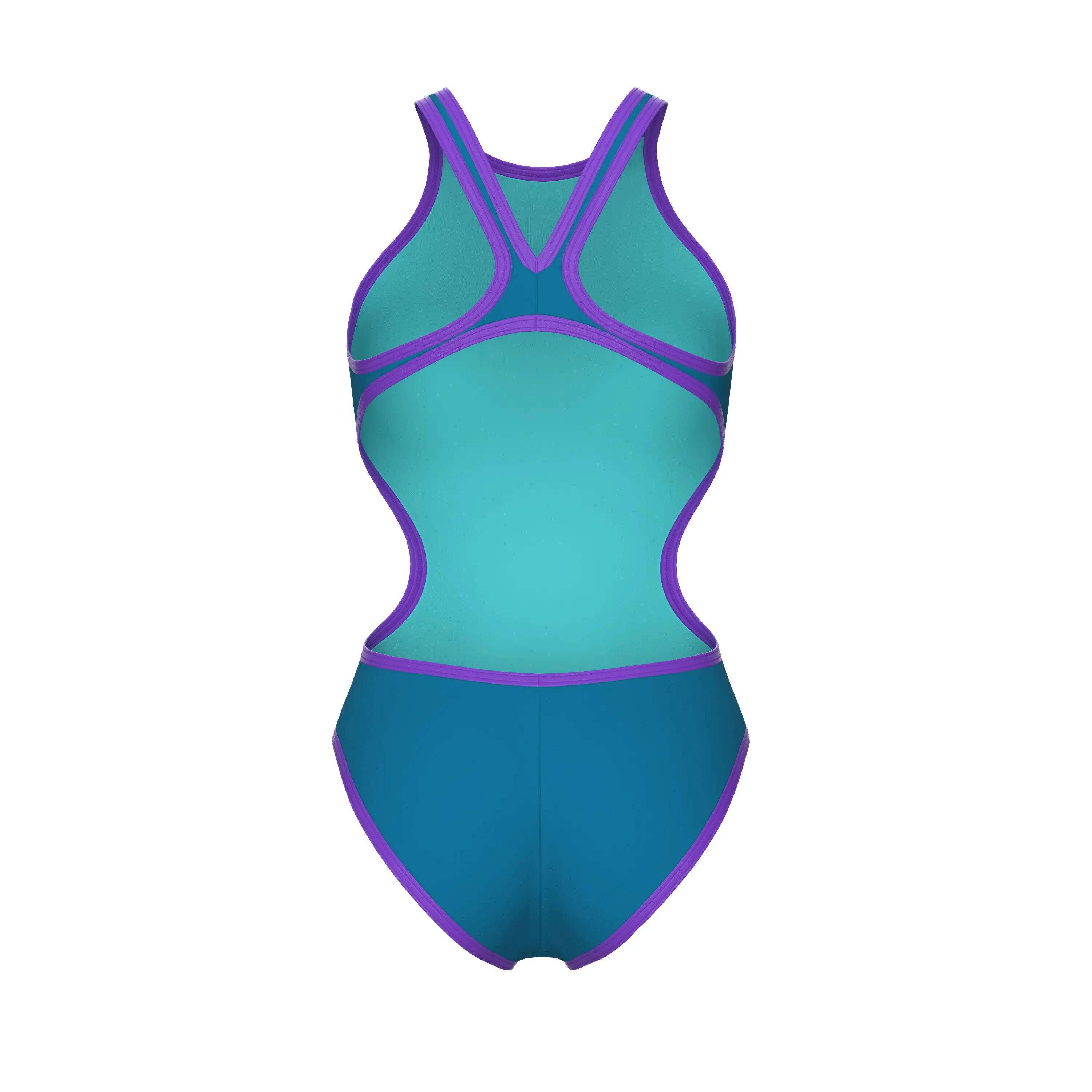 Maillot de bain Arena One Big Logo Bleu-Cosmo/Violet 4/7