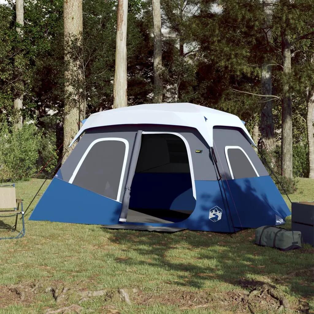 Tente VidaXL 6 Personnes avec Éclairage LED – Bleu Clair 1/7