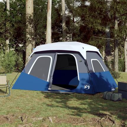 Tente VidaXL 6 Personnes avec Éclairage LED – Bleu Clair