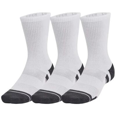Sokken under armour performance tech 3-pack crew socks, wit, uniseks