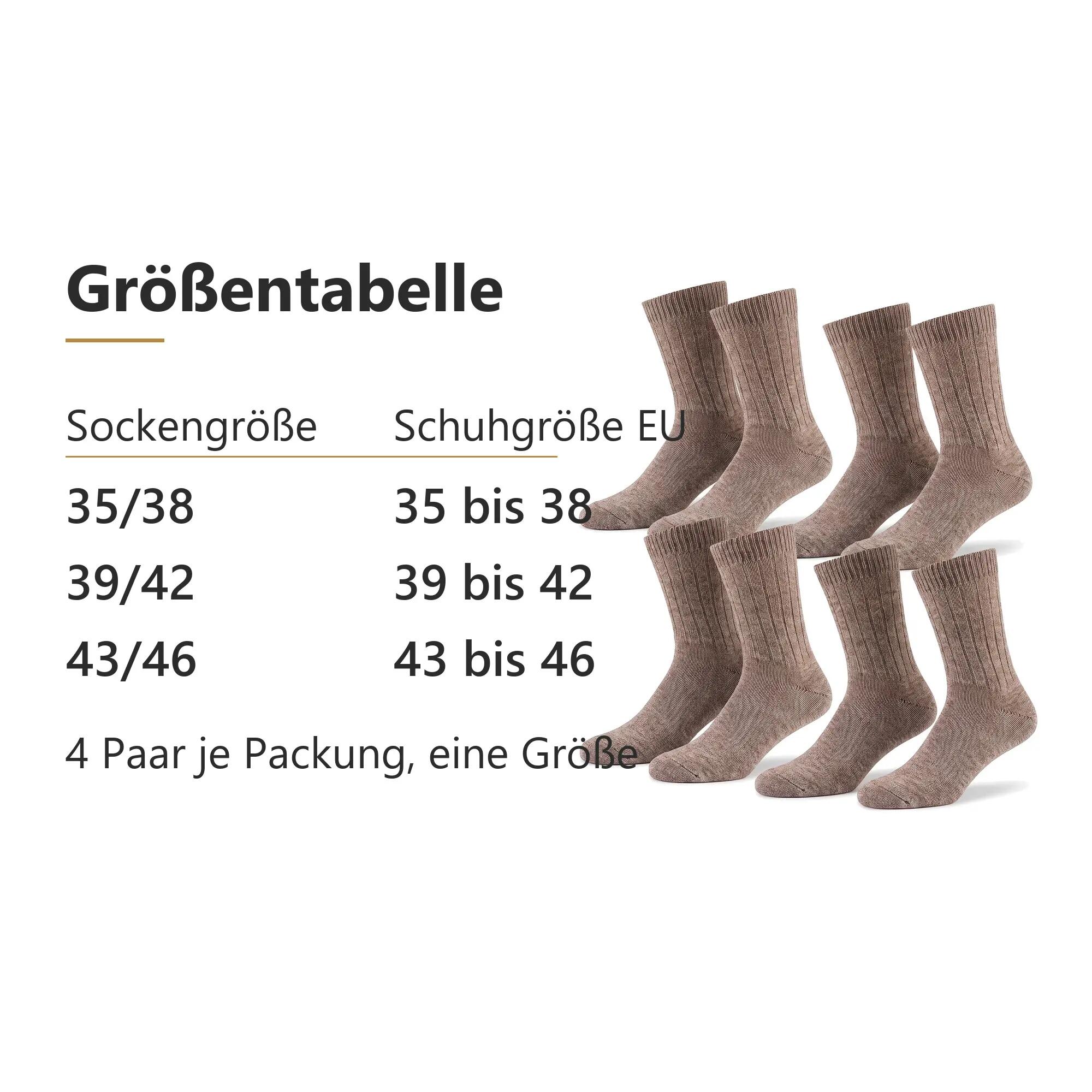 Damen Herren Freizeit Wollsocken dünn Alpaka Feinstrick weich im Sneaker 4 Paar 6/6