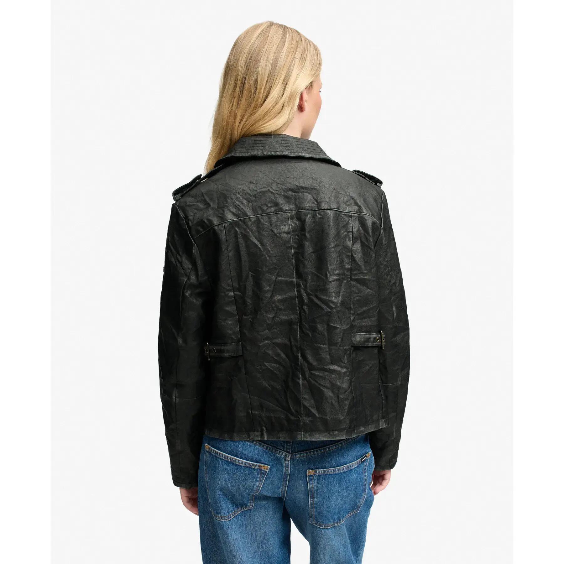Casaco de couro sintético mulher Superdry Angelina 6/7