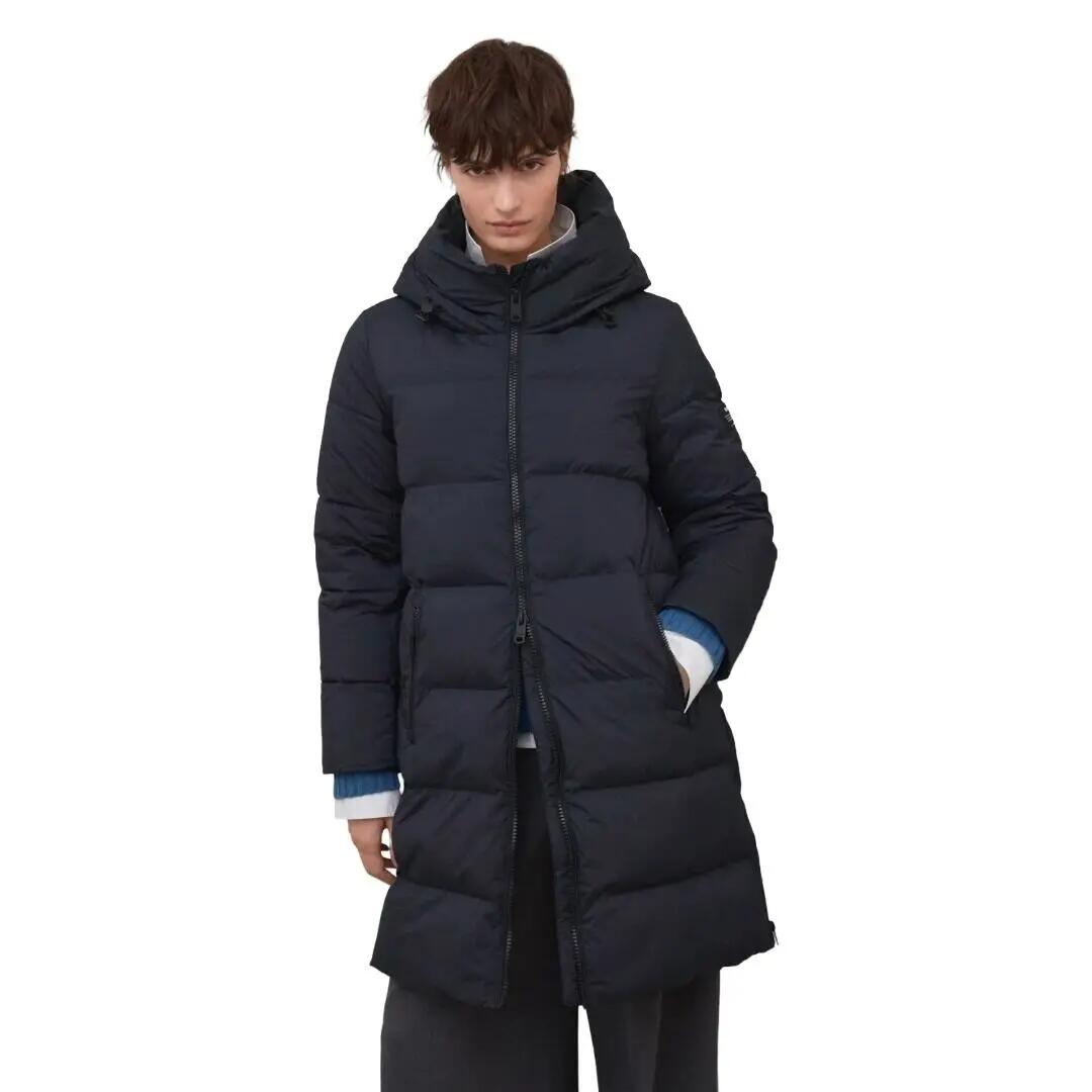 Cazadora Azul Ecoalf Manlie Jacket Deep Navy Repelente Al Agua 2/4