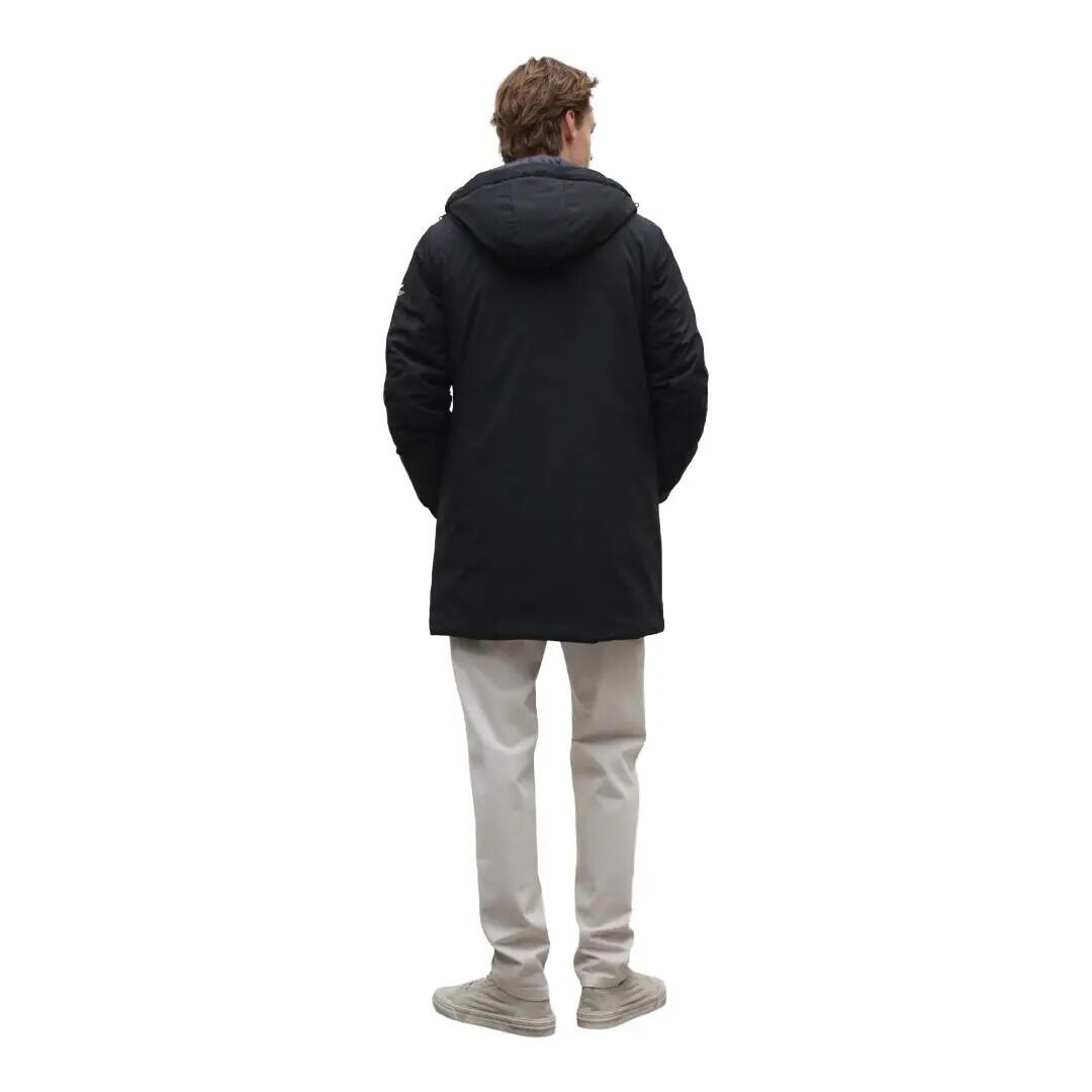Cazadora Negra Ecoalf Pasu Jacket Black Repelente Al Agua Cómoda y Versátil 3/4