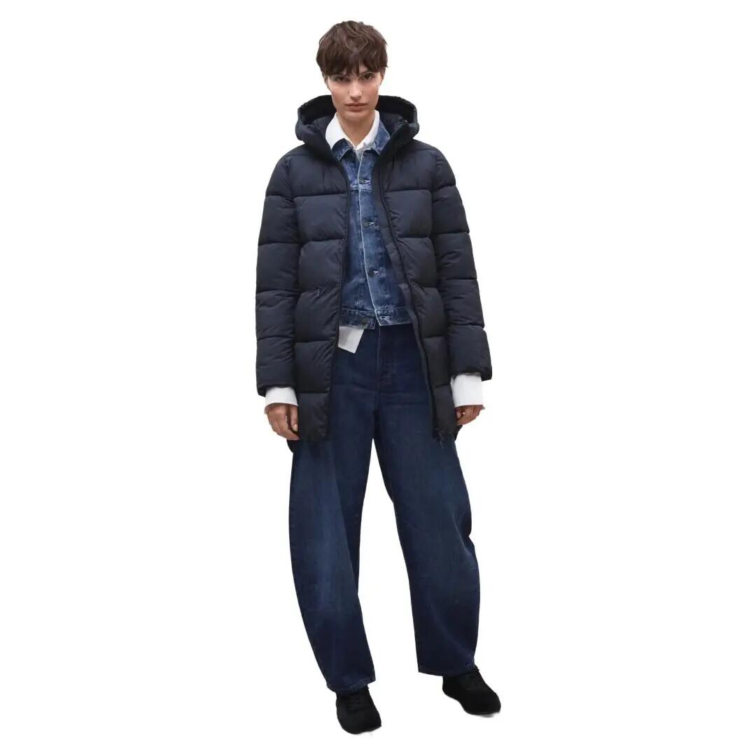 Cazadora Azul Ecoalf Marangu Jacket Deep Navy Repelente Al Agua 2/4