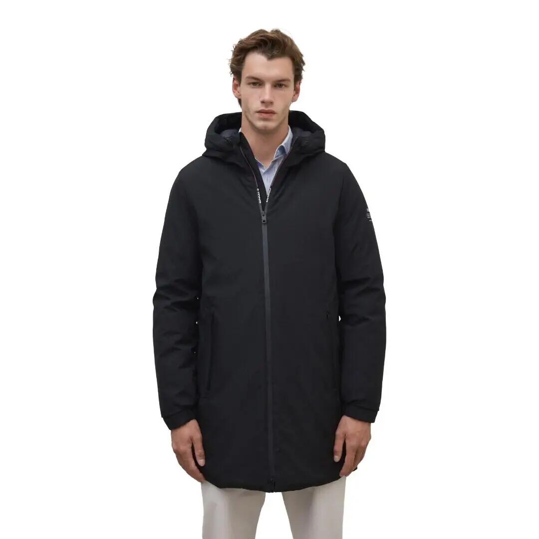 Cazadora Negra Ecoalf Pasu Jacket Black Repelente Al Agua Cómoda y Versátil 2/4