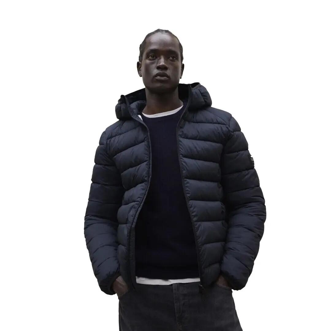 Cazadora Azul Marino Ecoalf Aspenalf Jacket Deep Navy Repelente Al Agua 2/5