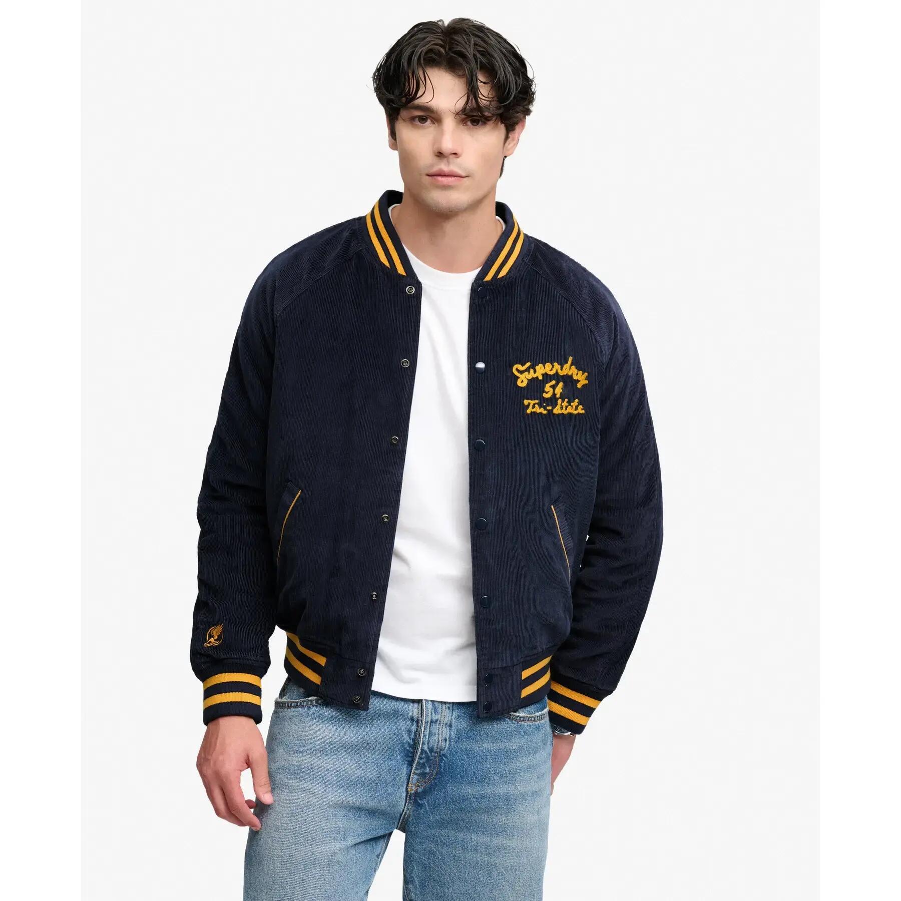 Blouson in velluto a coste Superdry Varsity 2/7