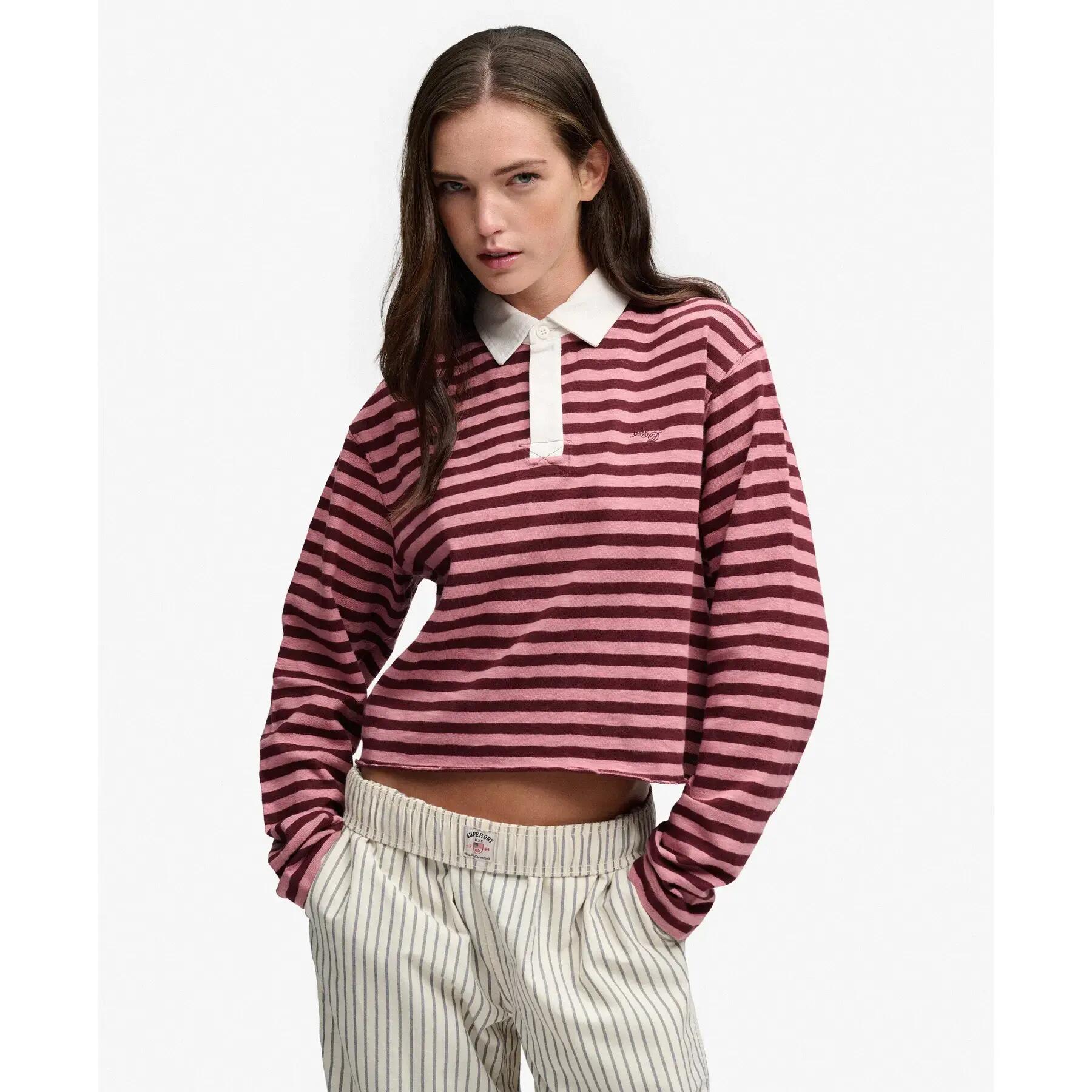Women's long-sleeved polo shirt Superdry Athletic Essentials 2/7