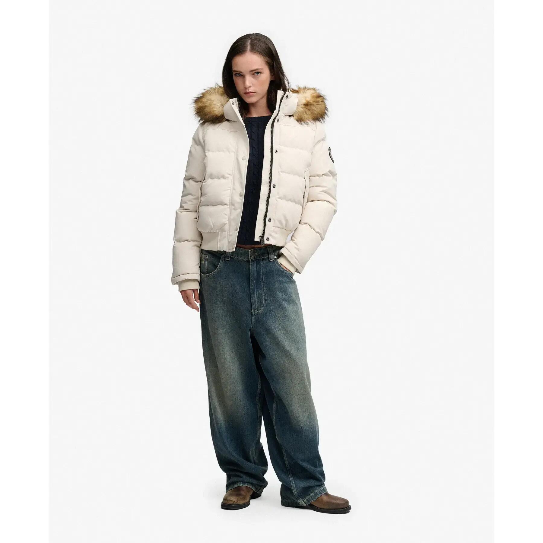 Casaco com capuz feminino Superdry Everest 3/6