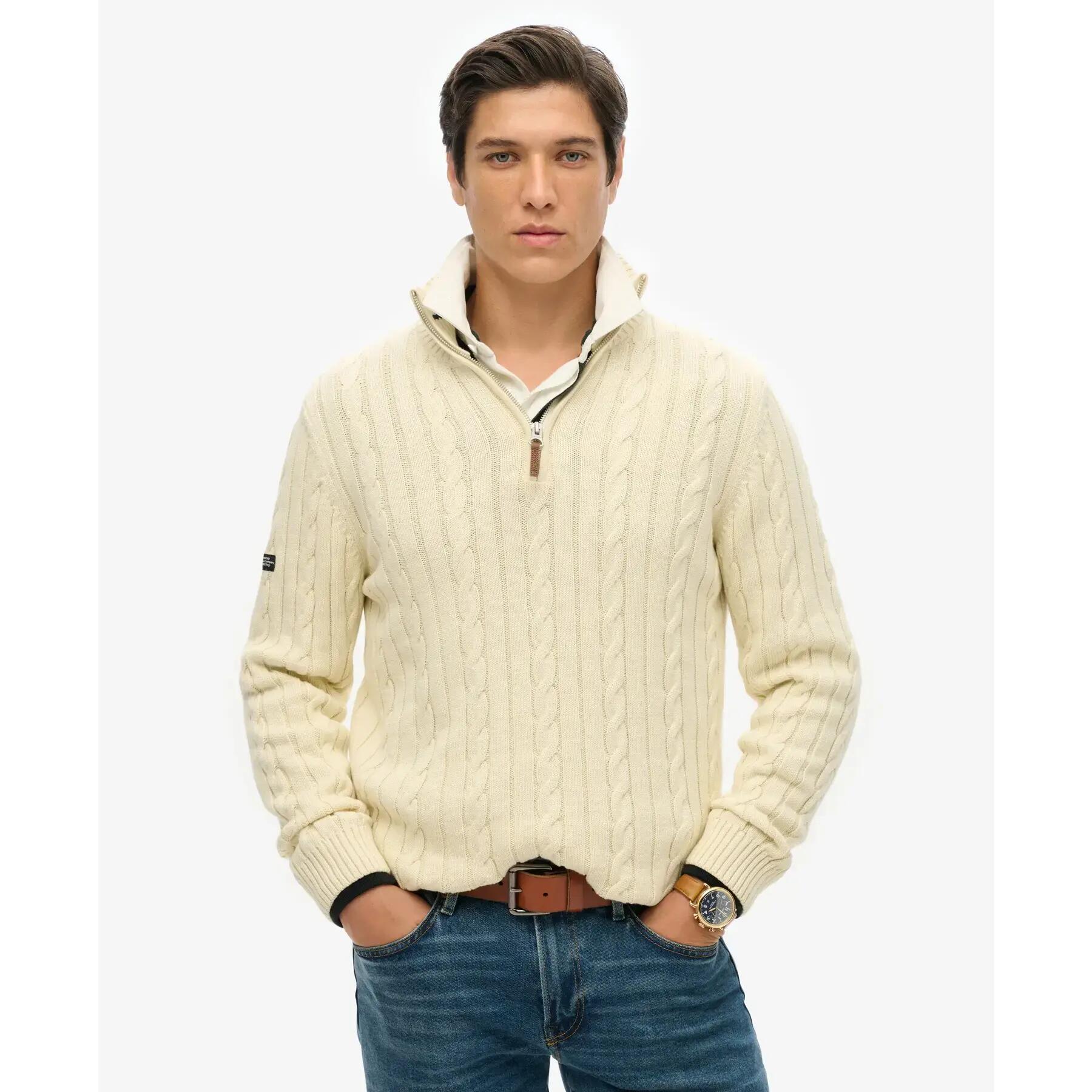 Pull camionneur torsadé en coton Superdry Preppy 2/5
