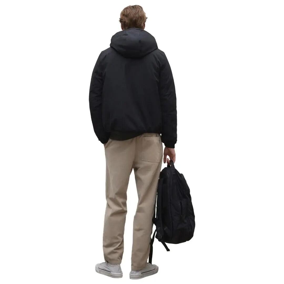 Cazadora Negra Ecoalf Cartes Jacket Man Black de Ajuste Regular 3/4