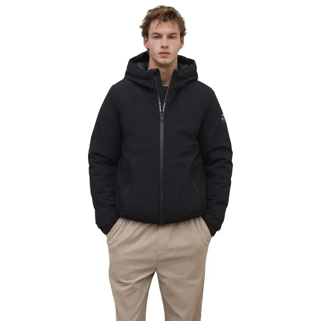 Cazadora Negra Ecoalf Cartes Jacket Man Black de Ajuste Regular 2/4