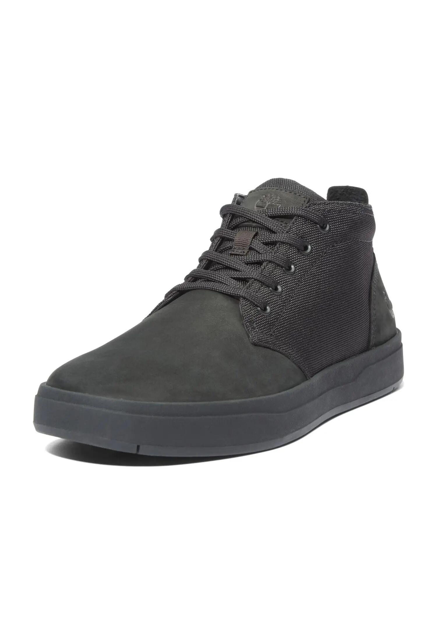 Timberland Herren DAVIS SQUARE Mid Lace Sneaker 1A1T16 001 Leder schwarz 2/7