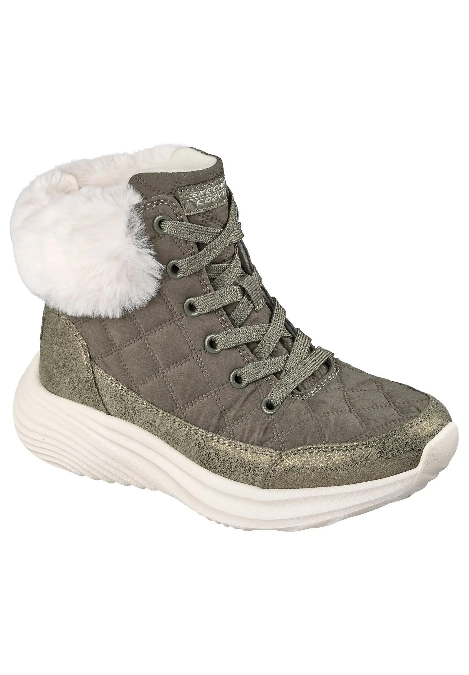 Skechers Mädchen Bounder Pro Cozy Fit Luxe Stiefel Olive 4/5