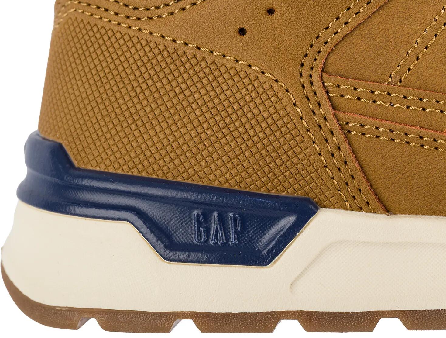 Dziecięce buty sneakersy sportowe wysokie chłopięce brązowe dla chłopca na rzep 11/12