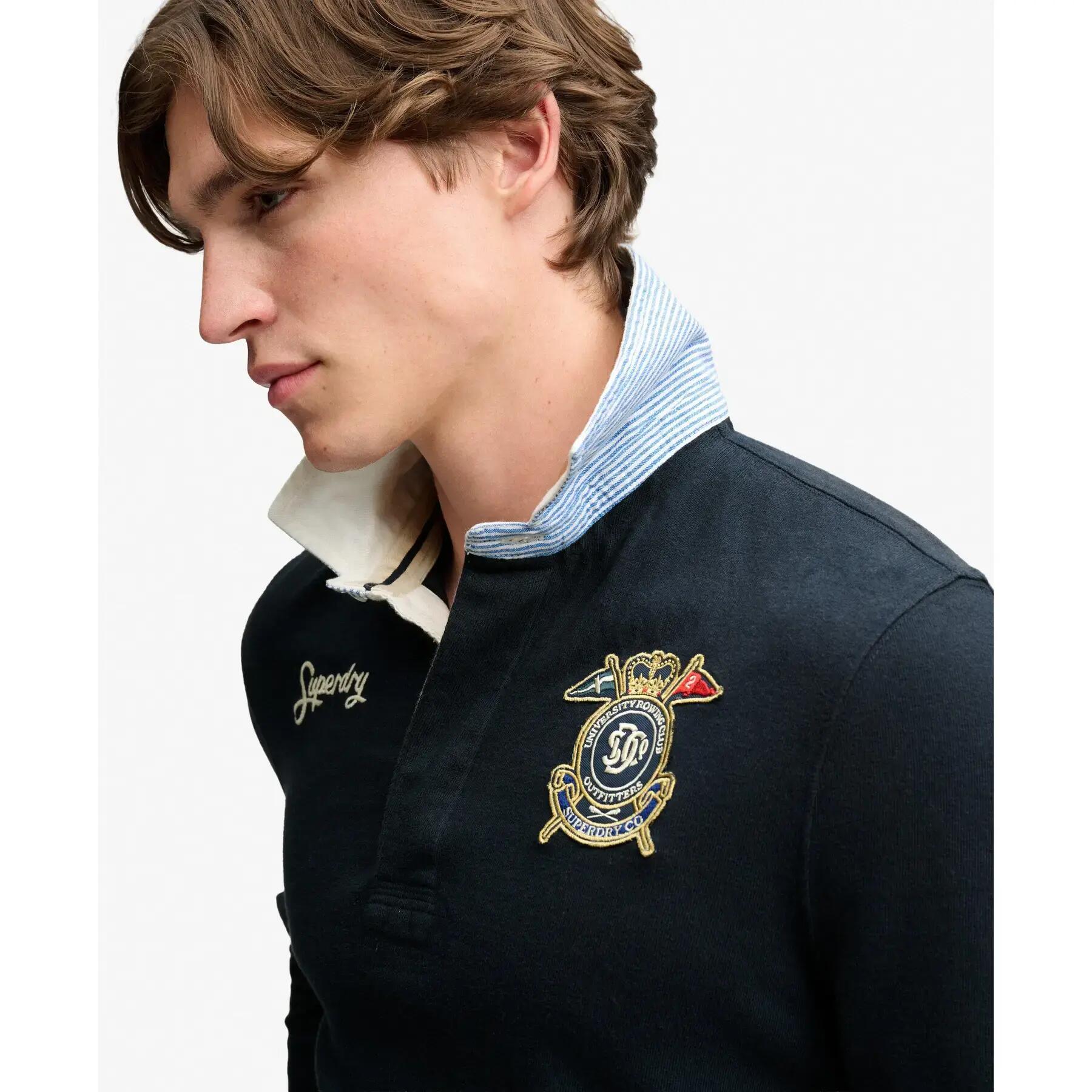 Polo z długim rękawem z podwójnym emblematem Superdry 6/7