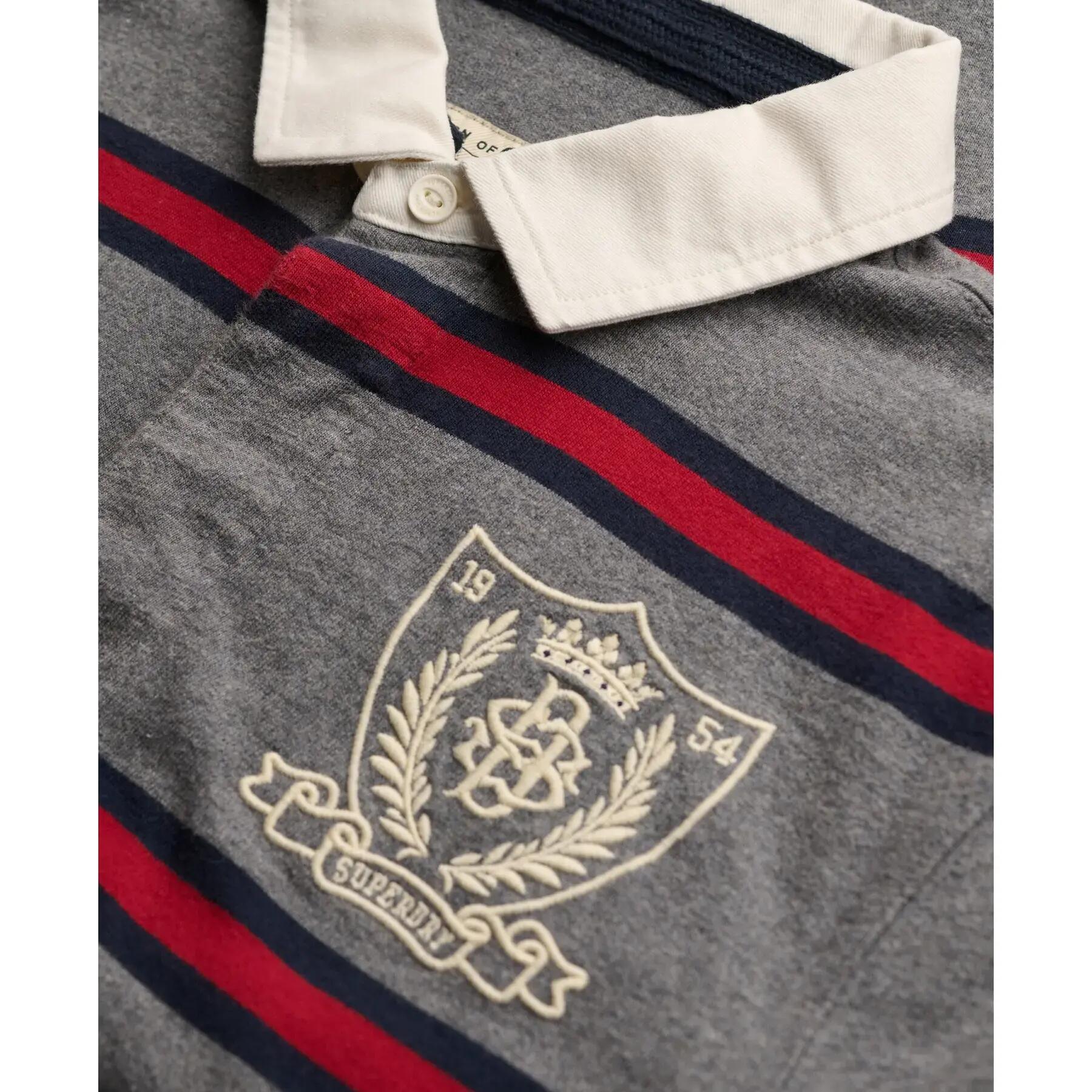 Polo z długim rękawem w paski z podwójnym emblematem Superdry 7/7