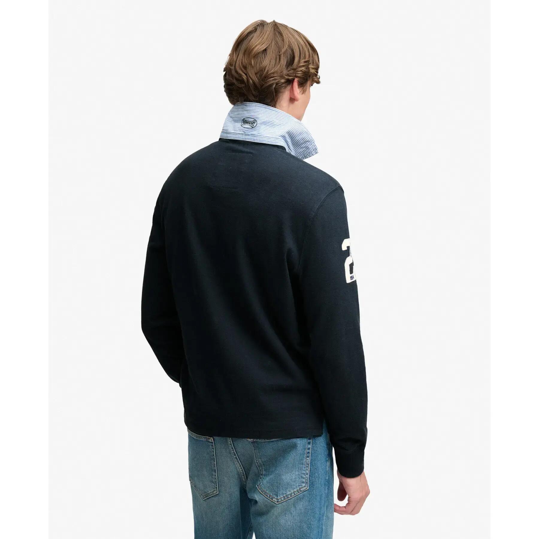Polo z długim rękawem z podwójnym emblematem Superdry 3/7