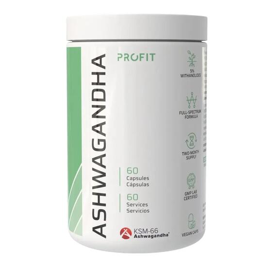 Ashwagandha KSM-66 con GABA y magnesio - 60 cápsulas
