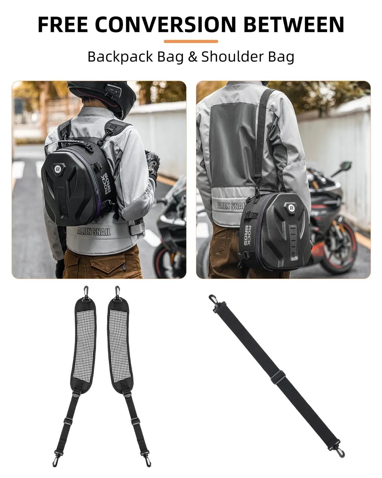 Sacoche de queue moto 12,5L étanche avec coque rigide 5/7