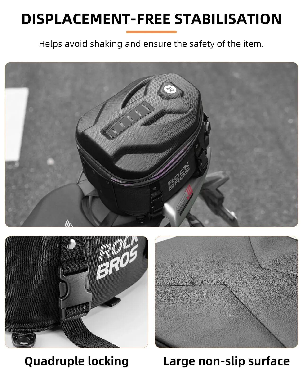 Sacoche de queue moto 12,5L étanche avec coque rigide 4/7