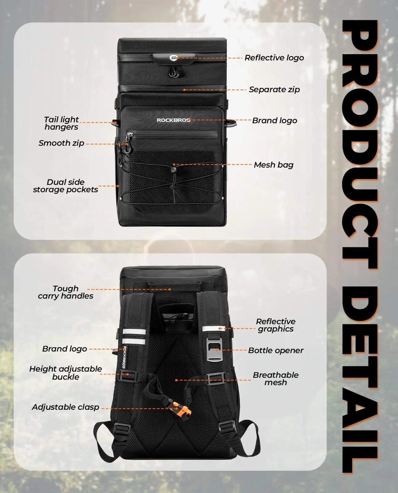 Multifunktionaler Wanderrucksack 17,5L abnehmbar 2/7