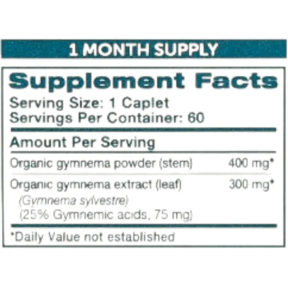 Suplemento alimentar - Gymnema Sylvestre orgânico - 60 comprimidos 2/2