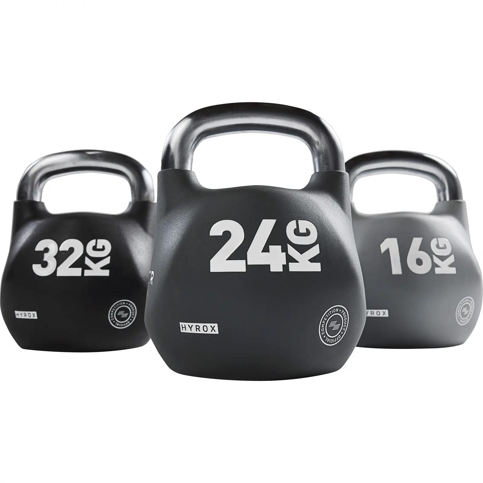 Kettlebell - Entraînement fonctionnel - Centr x Hyrox Octo - 12 kg - Gris-vert 2/4
