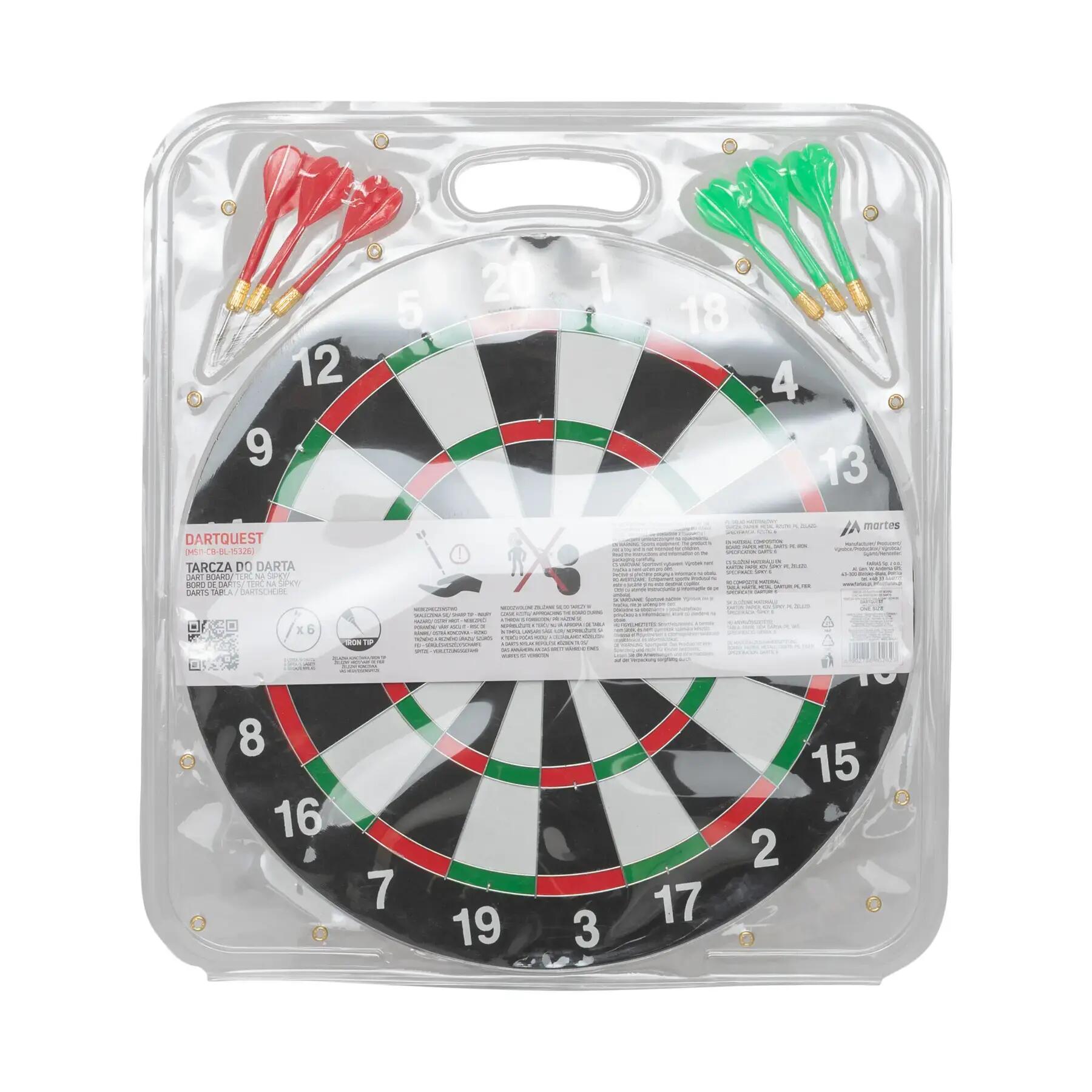 Bersaglio per freccette Martes Dartquest 2/6