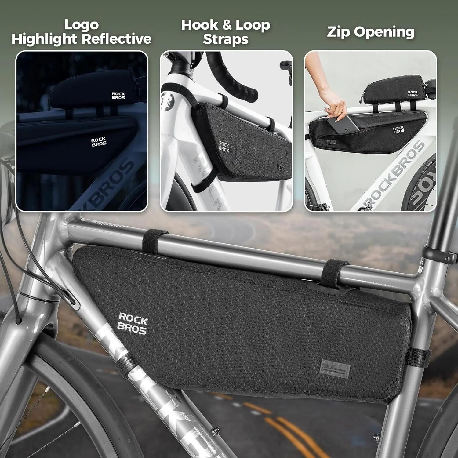 Sacoche de cadre 2,9L déperlante pour vélo et VTT 6/7