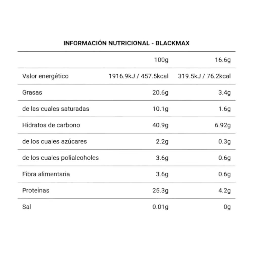 Snack proteico - Galletas Black Max - Chocolate-Nata - 100 g 2/4