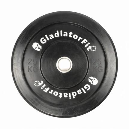 Disque olympique noir caoutchouc "Bumper Plate" Ø 51mm GladiatorFit