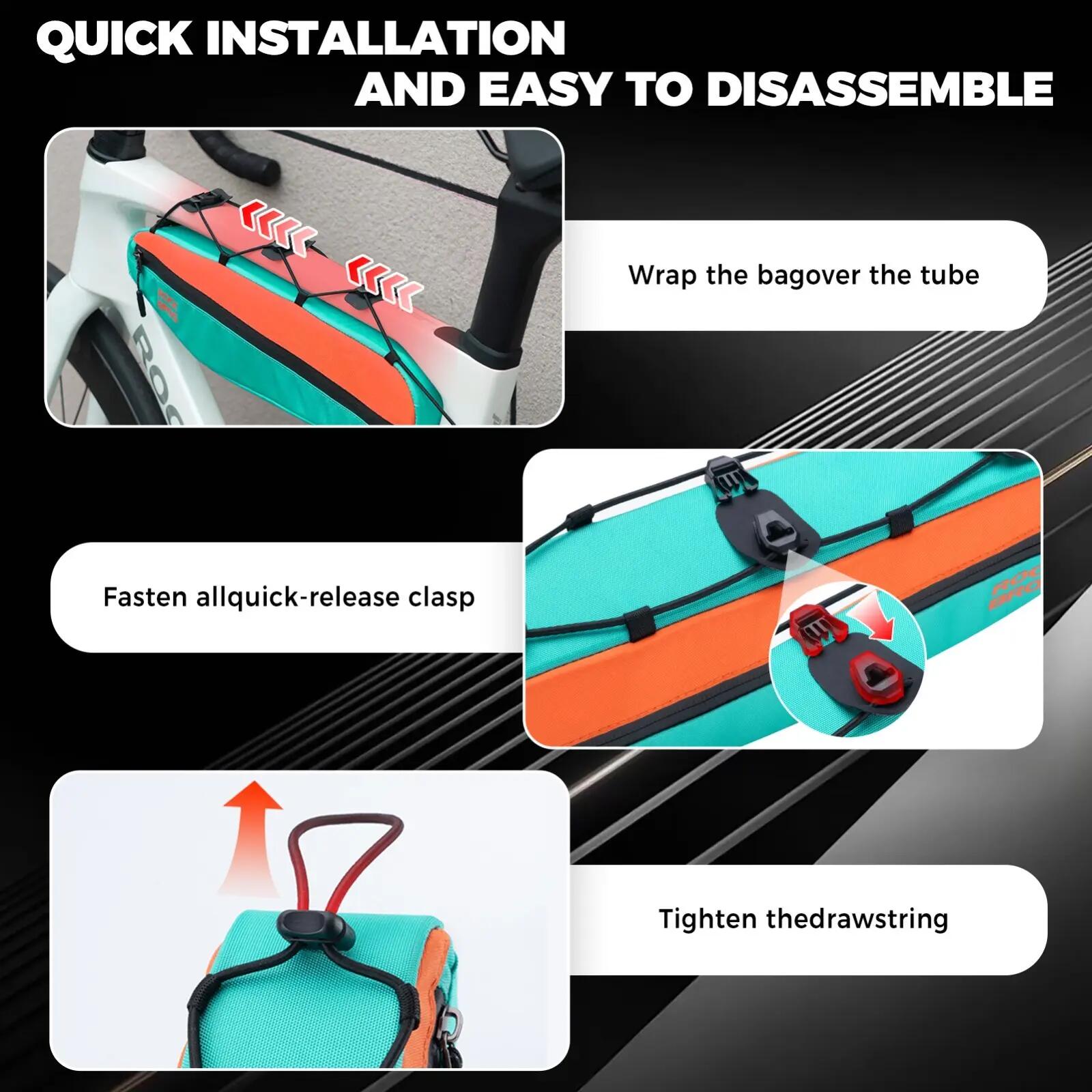 Sacoche de cadre 1,4L pour tube supérieur de vélo 5/8