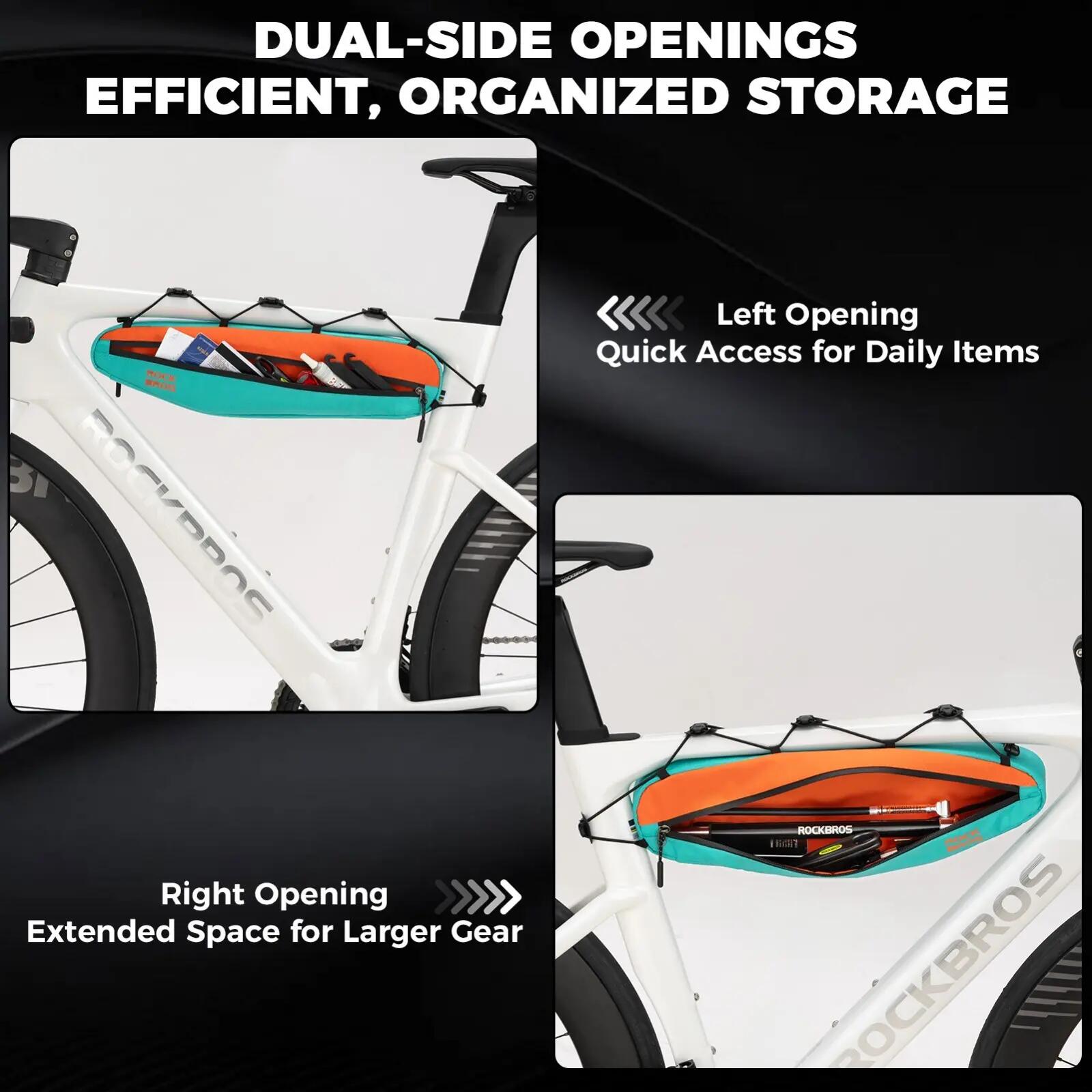 Sacoche de cadre 1,4L pour tube supérieur de vélo 4/8