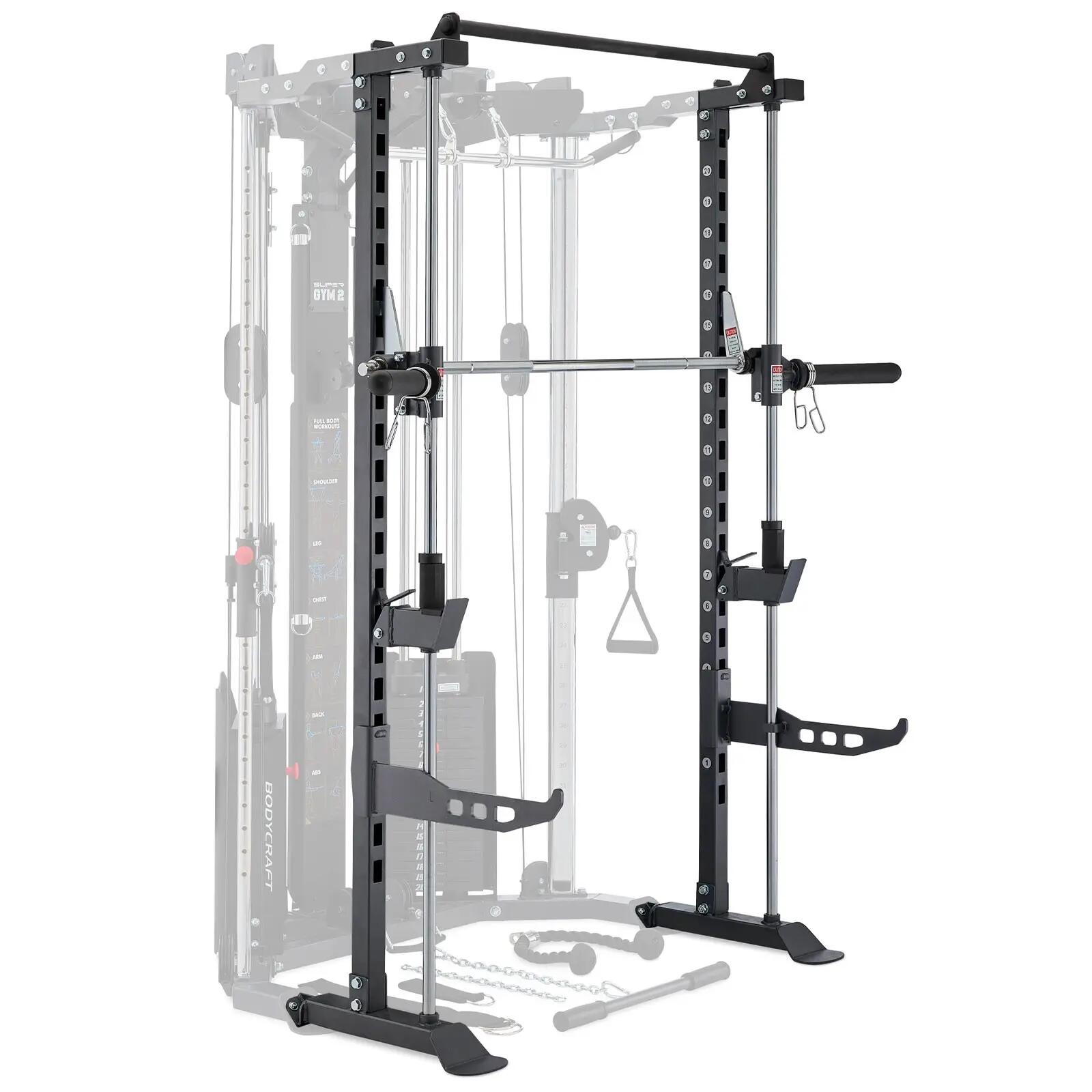 Smithmachine en half rack - Krachttraining - BodyCraft SG2 - Zwart 1/2