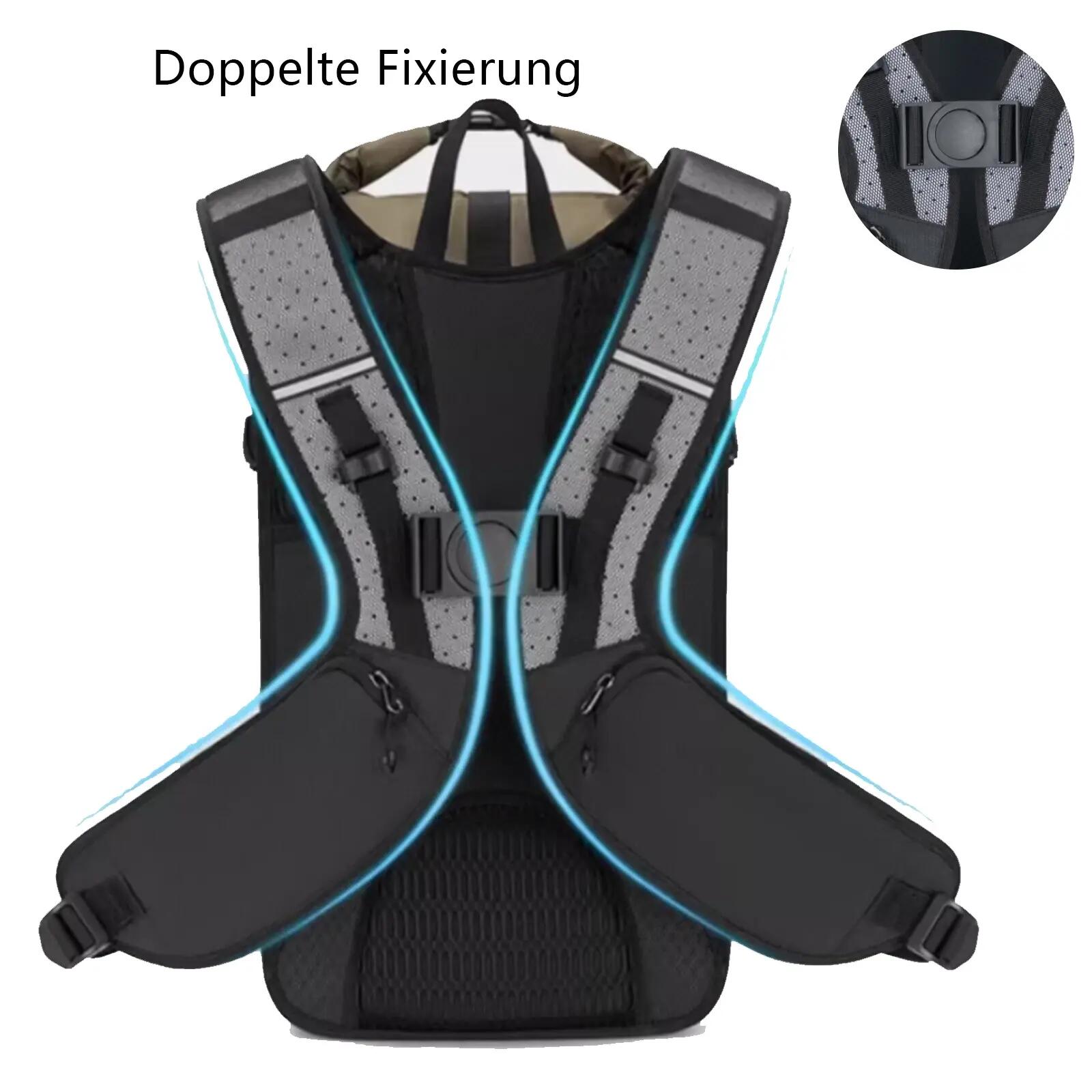 Rucksack 24L wasserabweisend 2 in 1 für Fahrrad und Wandern 6/7