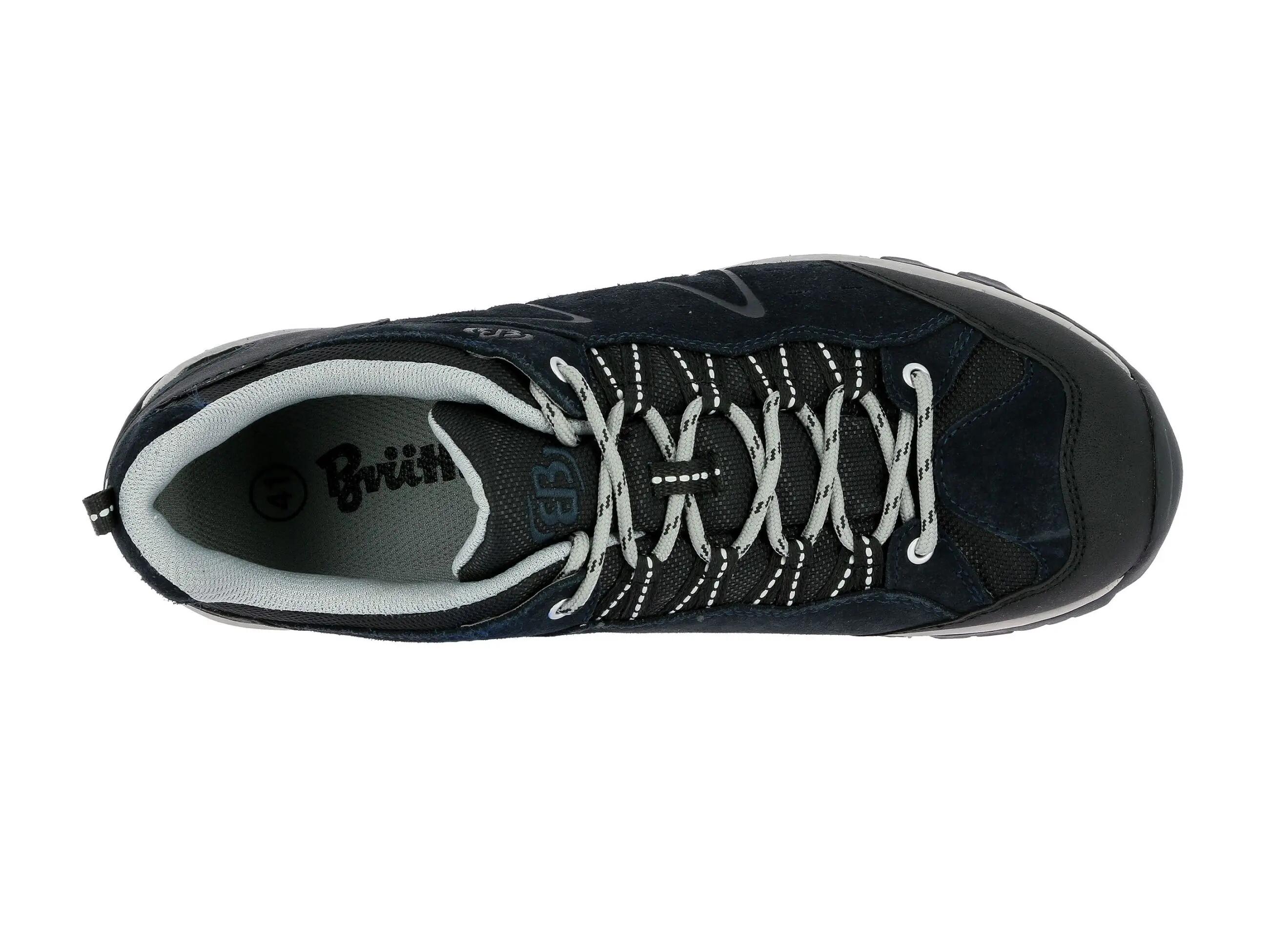 Chaussure Brütting Mount Bona Low homme cuir velours bleu, imperméable 5/6