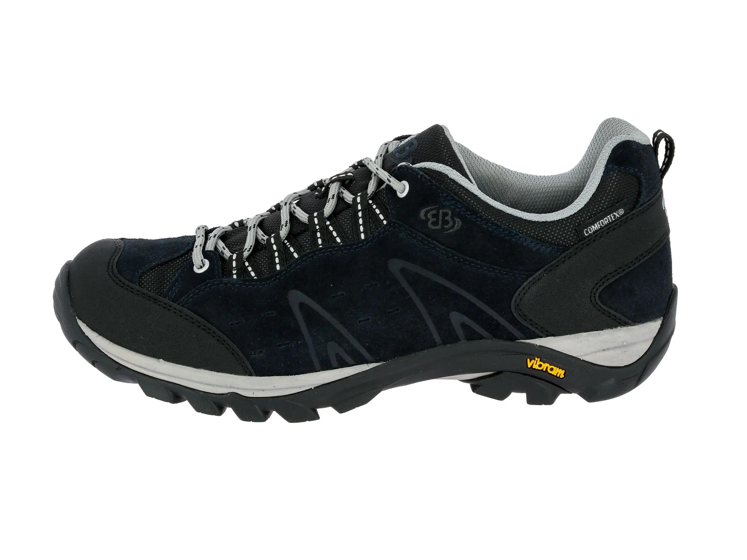 Chaussure Brütting Mount Bona Low homme cuir velours bleu, imperméable 2/6